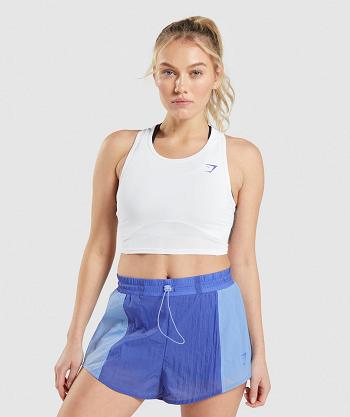 Dámské Oříznuté Topy Gymshark Pulse Bílé | CZ 3678NWY